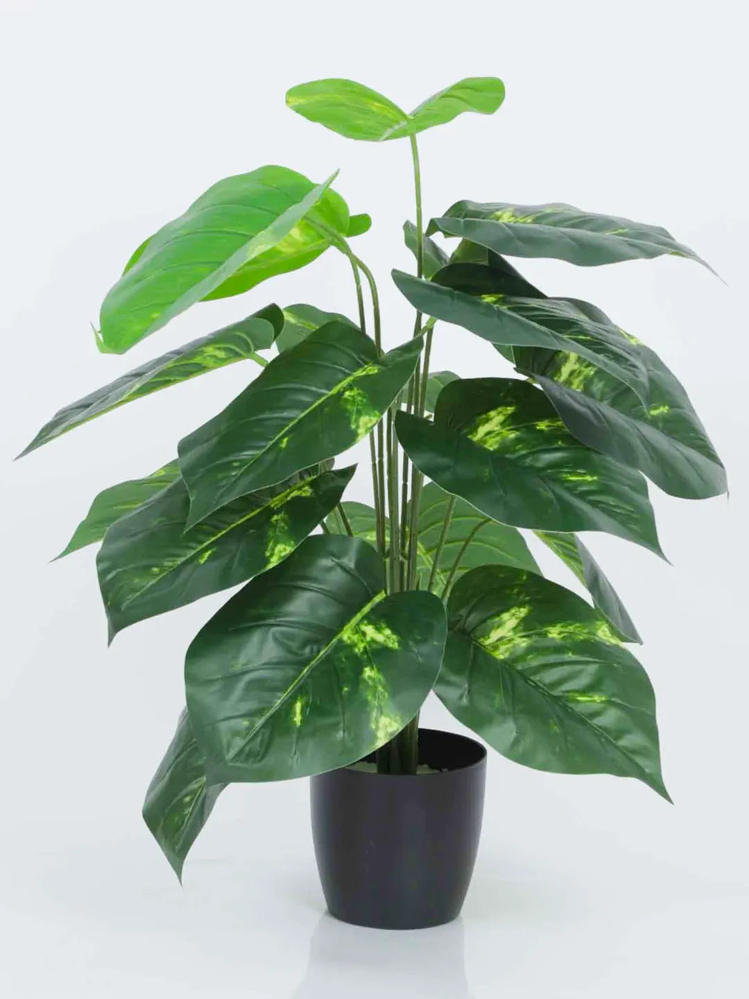 2.2Ft Artificial Photos Plants With Black Pot 18 Leaves