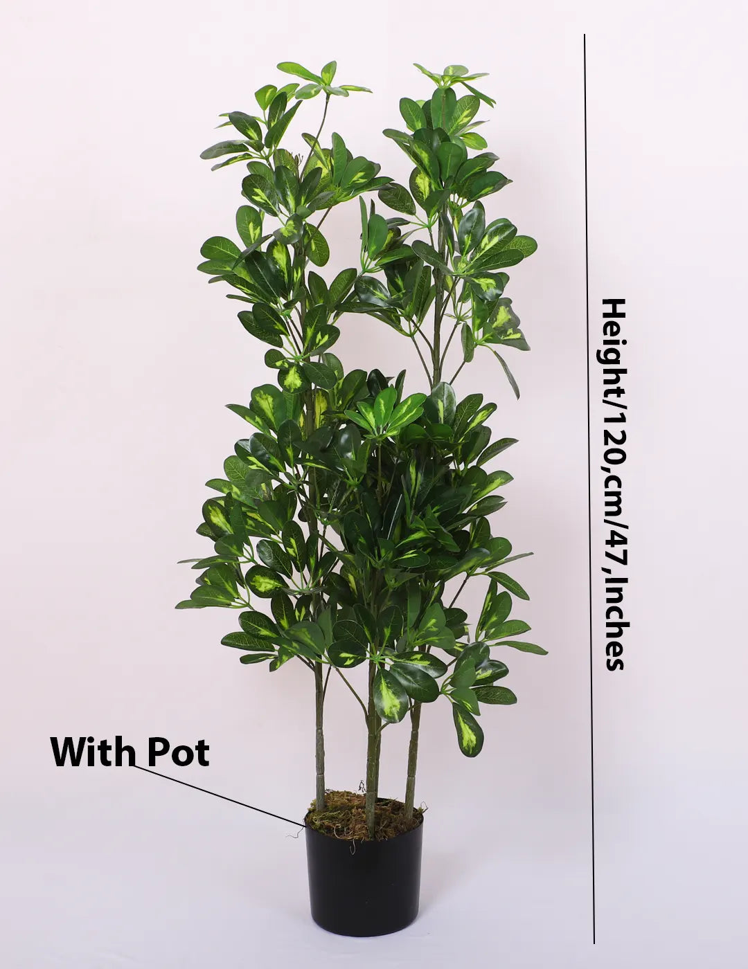 4Ft Artificial Schefflera Plant Trees with Pot