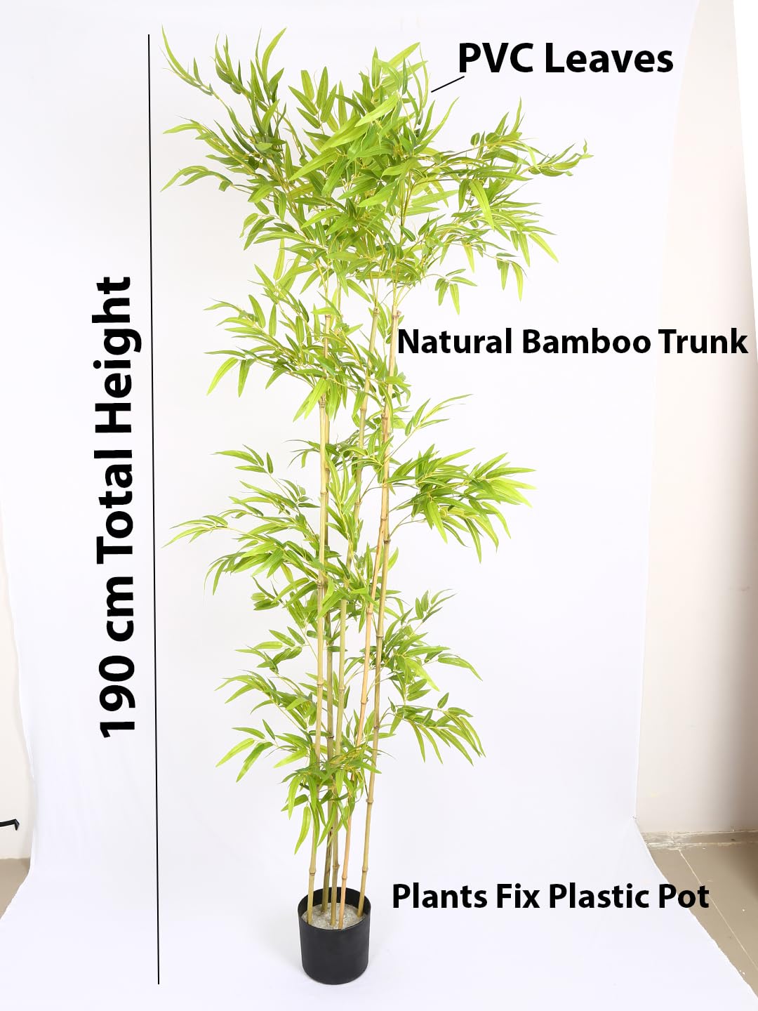 6.2Ft Artificial Bamboo Plants for with Pot