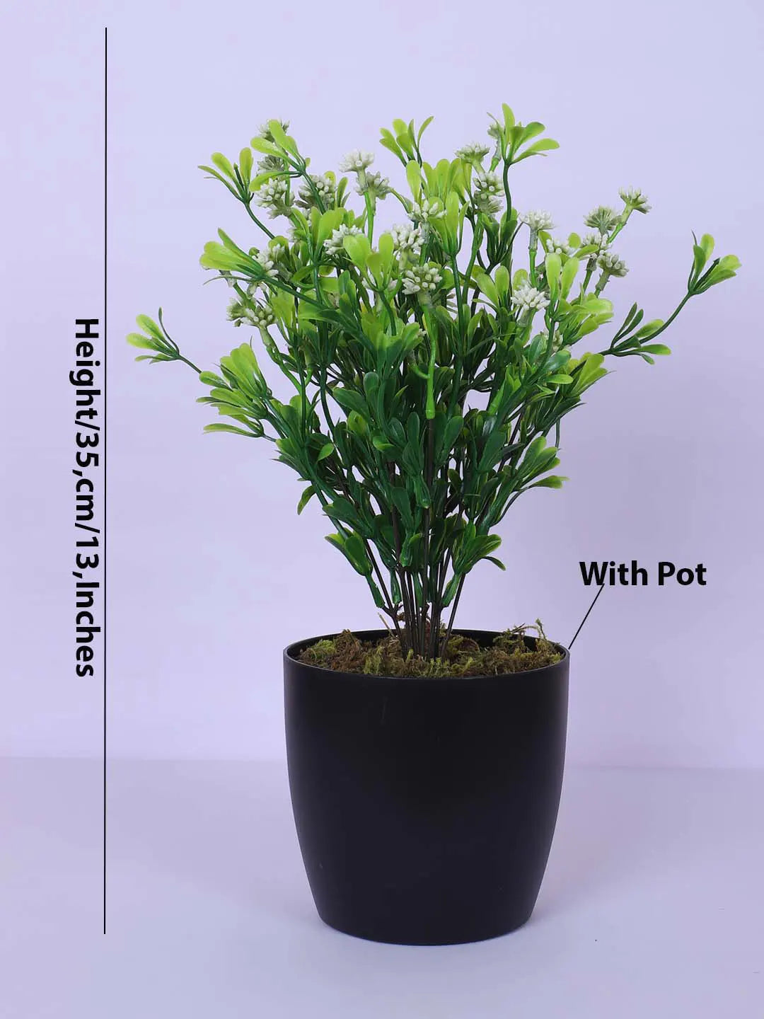 1.1Ft Artificial Anthurium Flower Plant With Black Pot