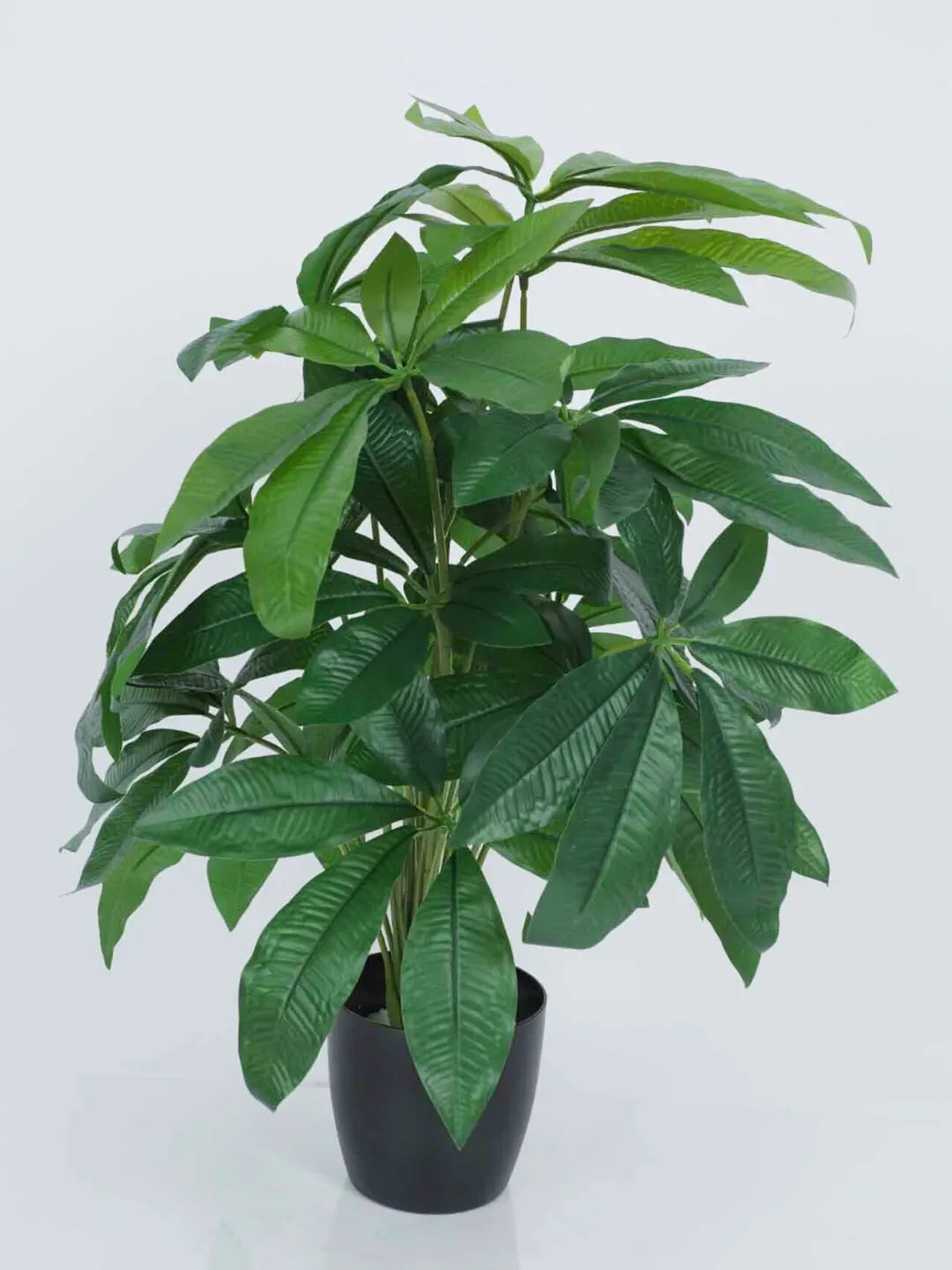 2.2Ft Artificial Guiana Chestnut Plants With Black Pot 18 Leaves