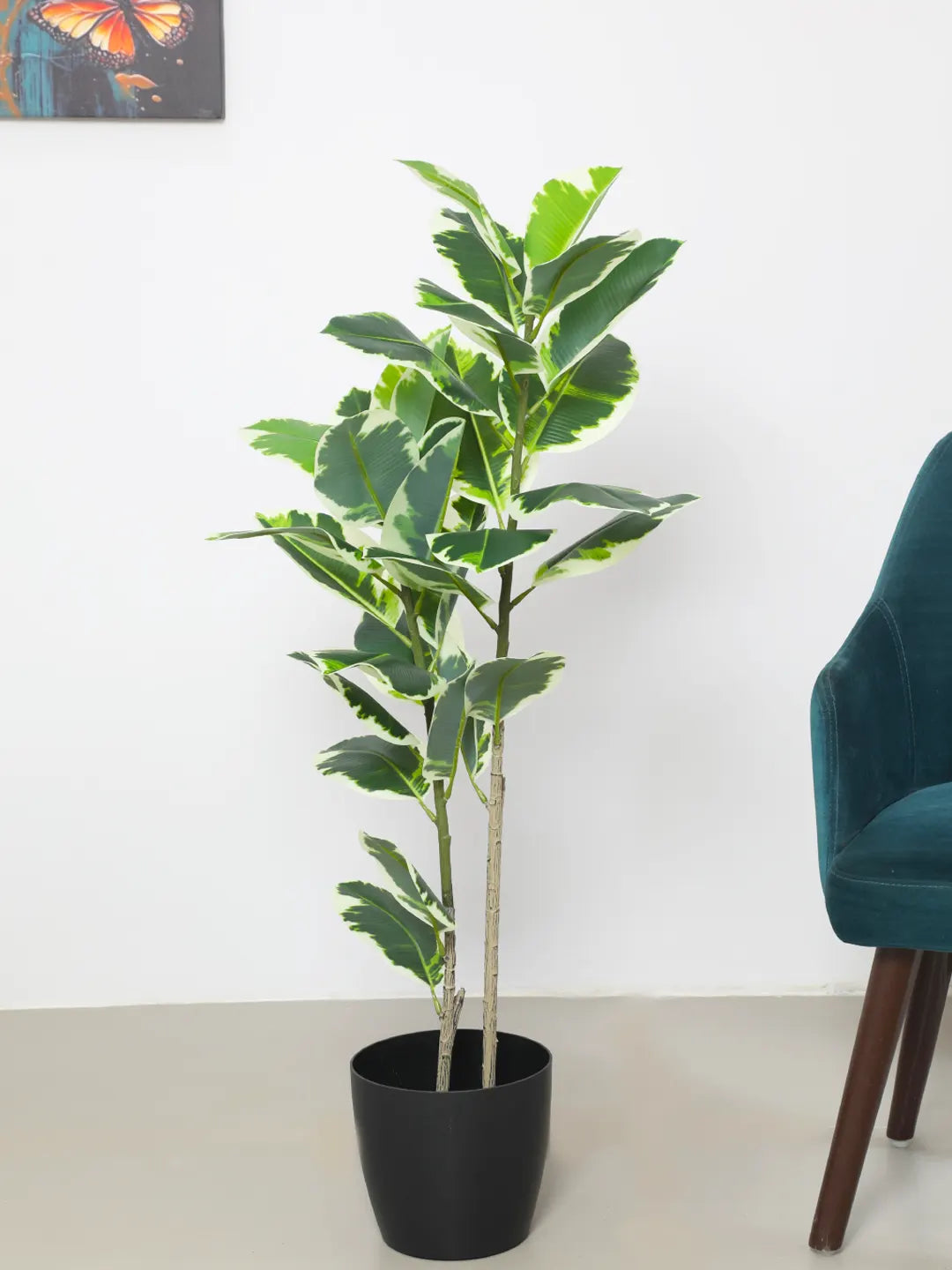 4.Ft Artificial Rubber Plants With Pot
