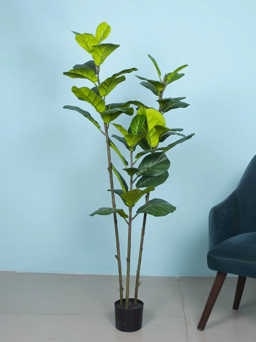 5Ft Artificial Fiddle Leaf Fig Tree, With Pot