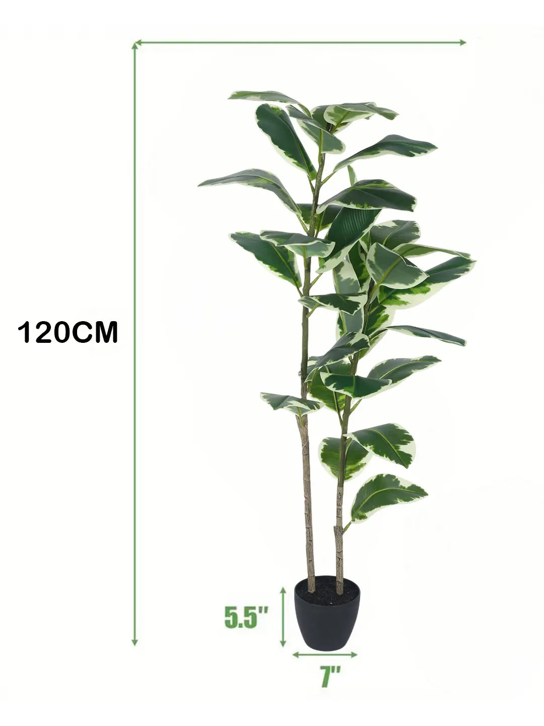 4.Ft Artificial Rubber Plants With Pot