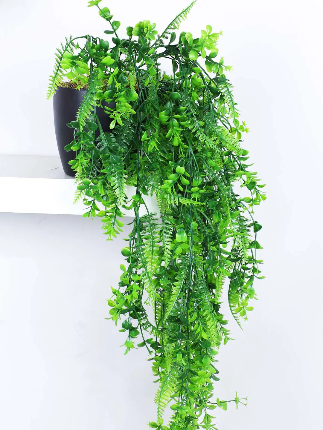 2.2Ft Artificial Plants String of Pearls Plant in Black Pots