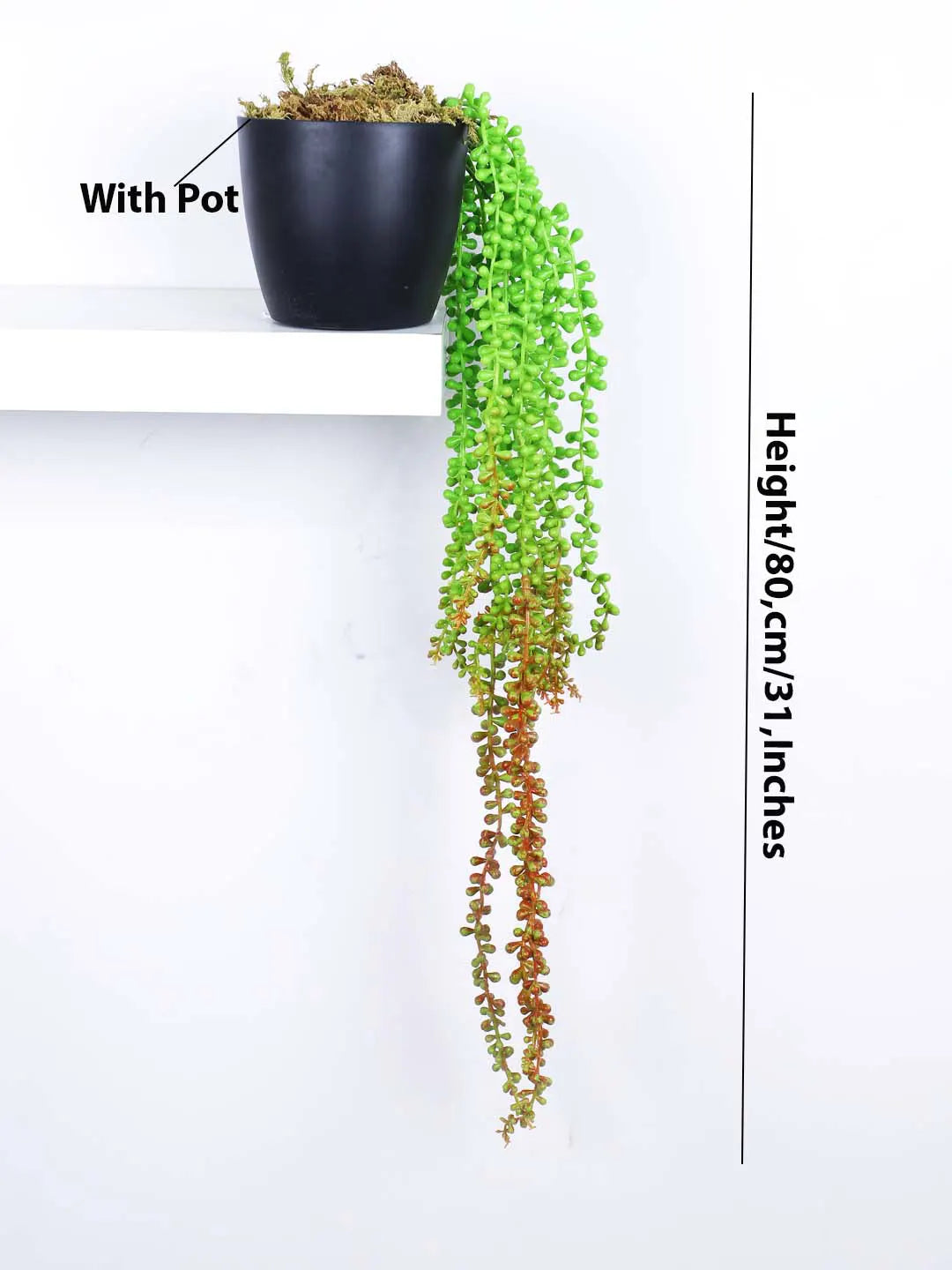 2.6Ft Artificial Hanging Plants With Pot