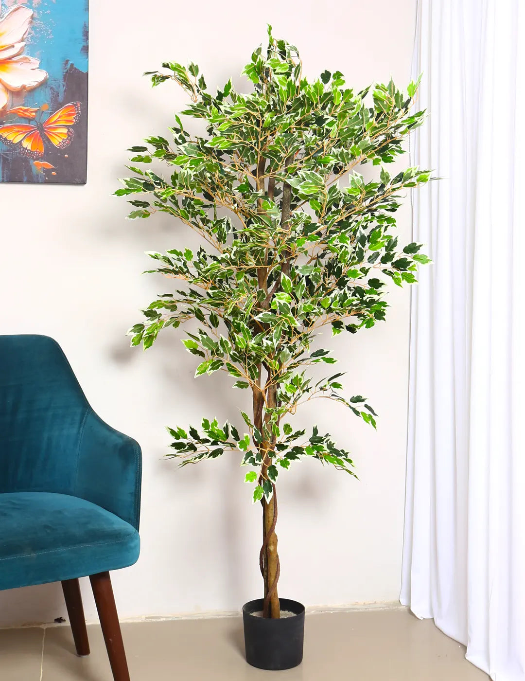 5.2Ft Artificial Mini Ficus Plant Trees with Pot