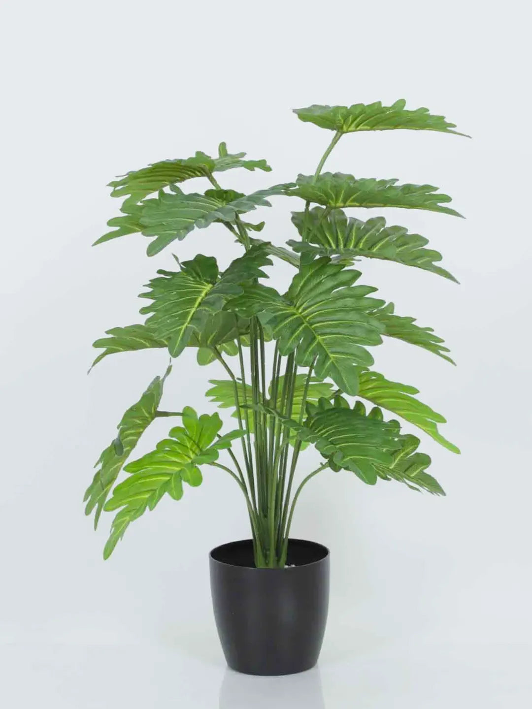 2.2Ft Artificial Guiana Chestnut Plants With Black Pot 18 Leaves