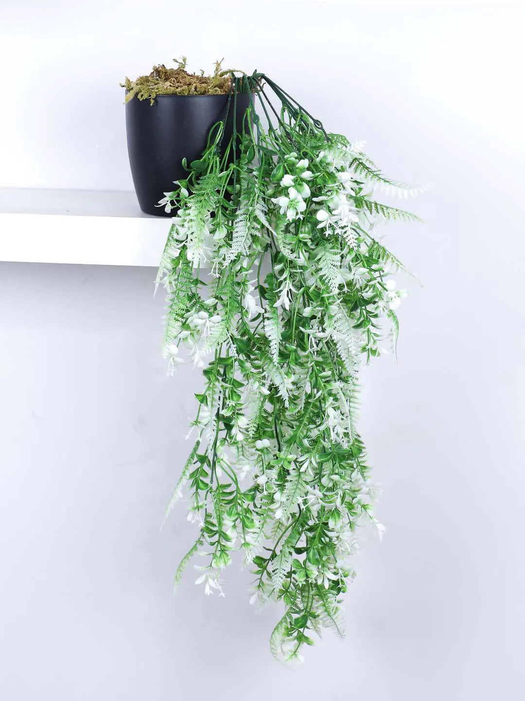 2.2Ft Artificial Hanging Plants With Pot,