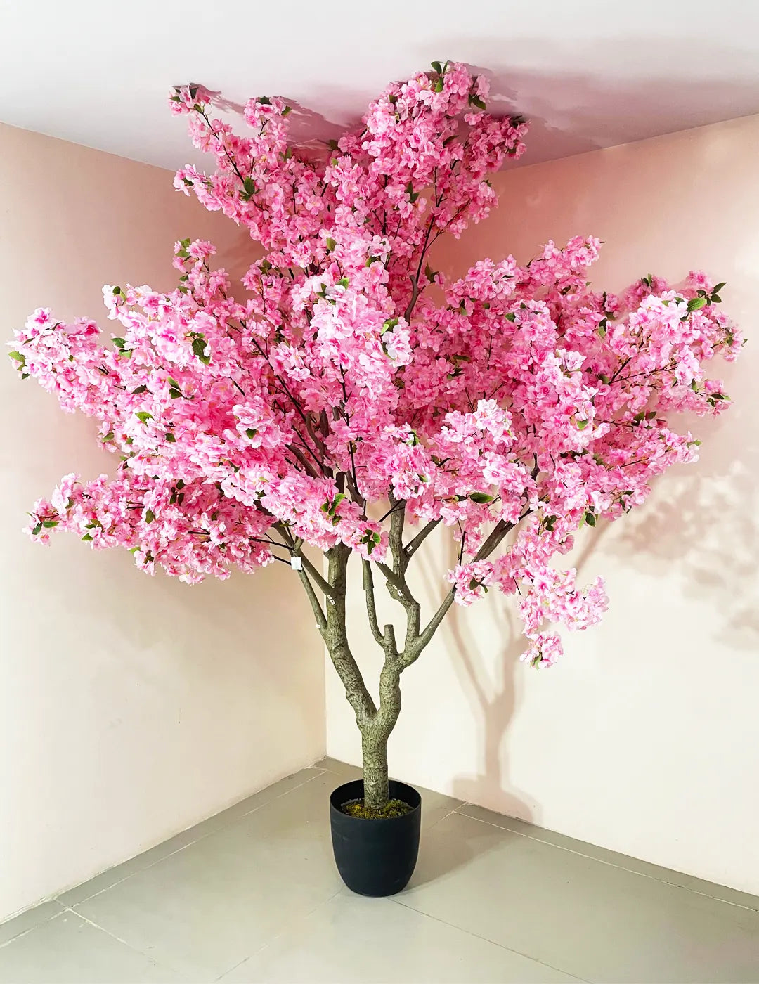 8.2Ft Artificial Cherry Blossom Flowers Plant With Pot