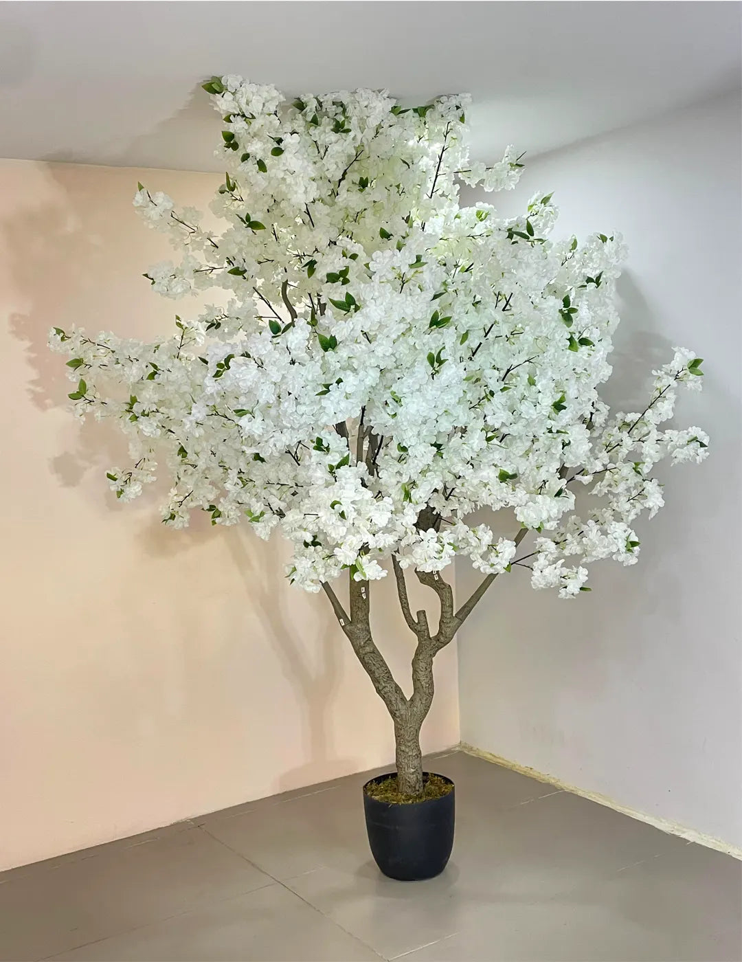 8.2Ft Artificial Blossom Flowers Plant Trees with Pot