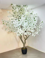 8.2Ft Artificial Blossom Flowers Plant Trees with Pot
