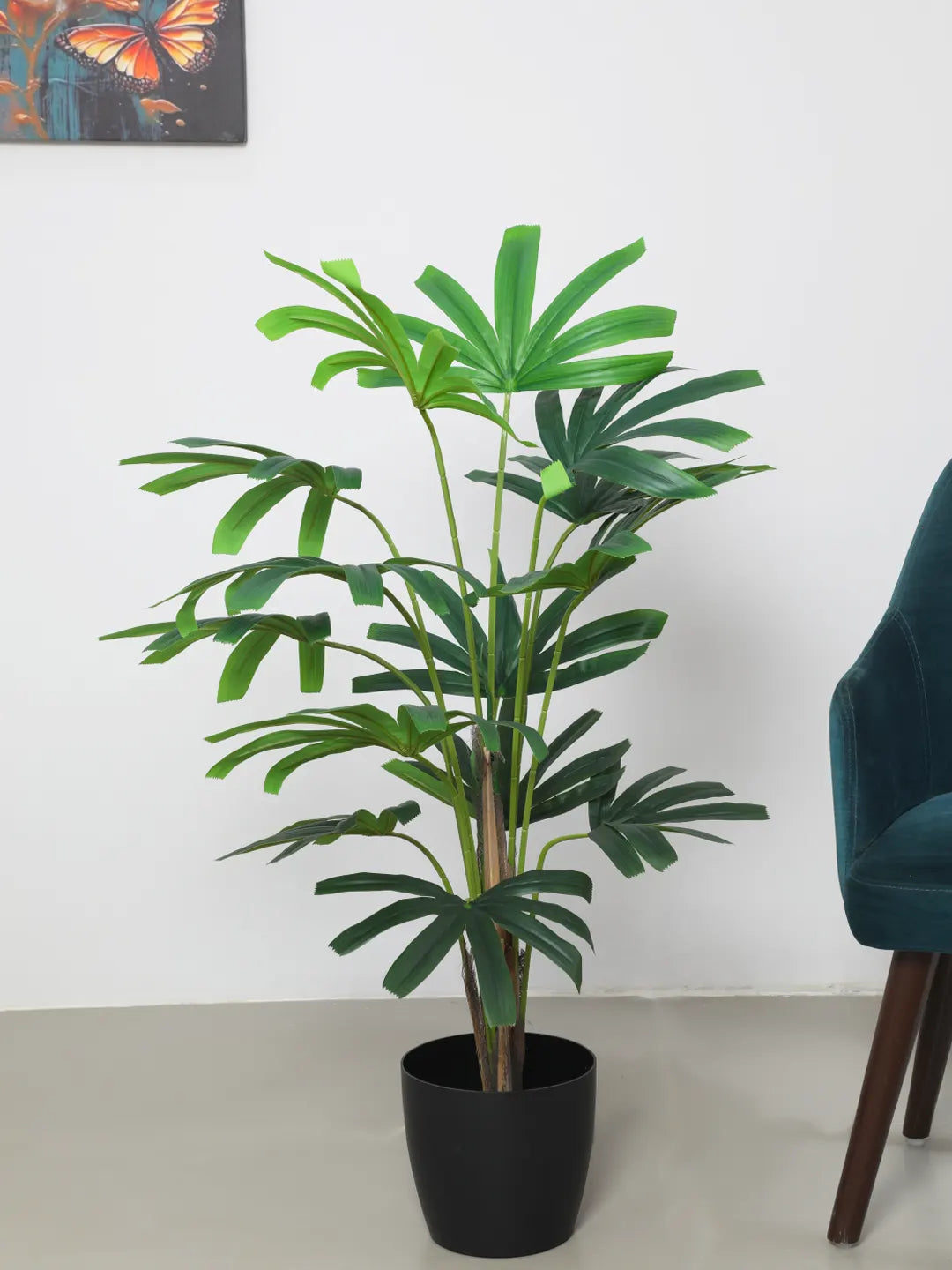4.Ft Artificial Rhapis Plants,With Pot