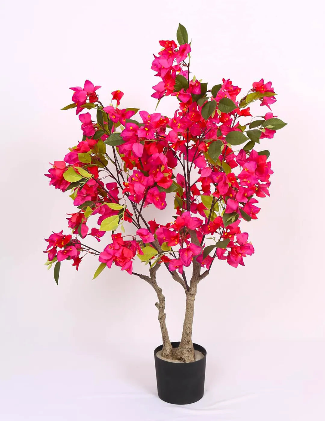 2.9Ft Artificial Bougainvillea Tree, Faux Silk Flower Plant With Pot