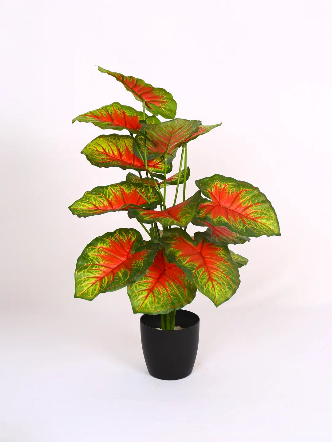 2.1Ft Artificial Calatheas Floor Plant with 18 Big Leaves with Pot