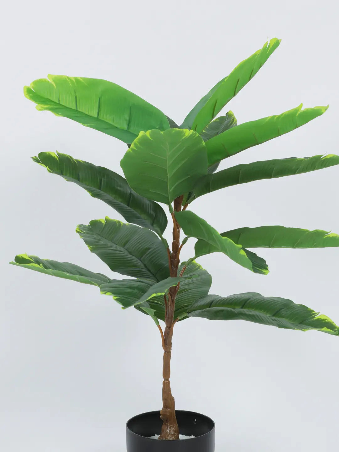 2.4Ft Artificial Banana Leaf Plant for 15 Leaves with Black Pot