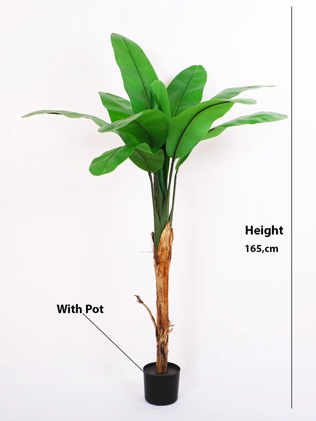 5.4Ft Artificial Banana Plant Trees with Pot Big Leaves