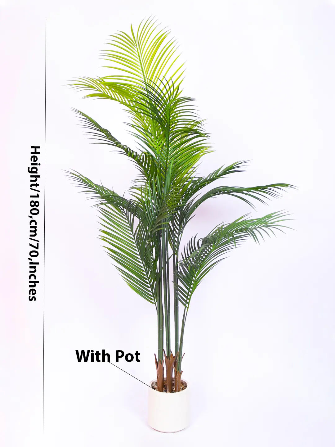 6Ft Artificial Areca Palm Plants for with Pot