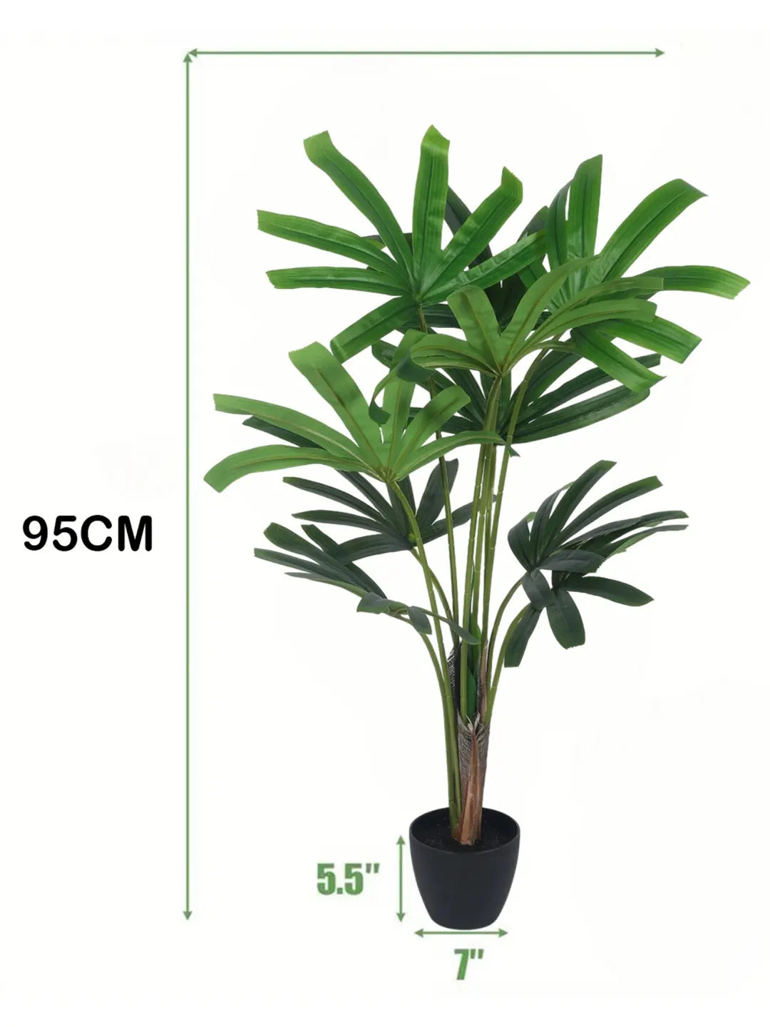 3Ft Artificial Rhapis Plants,With Pot
