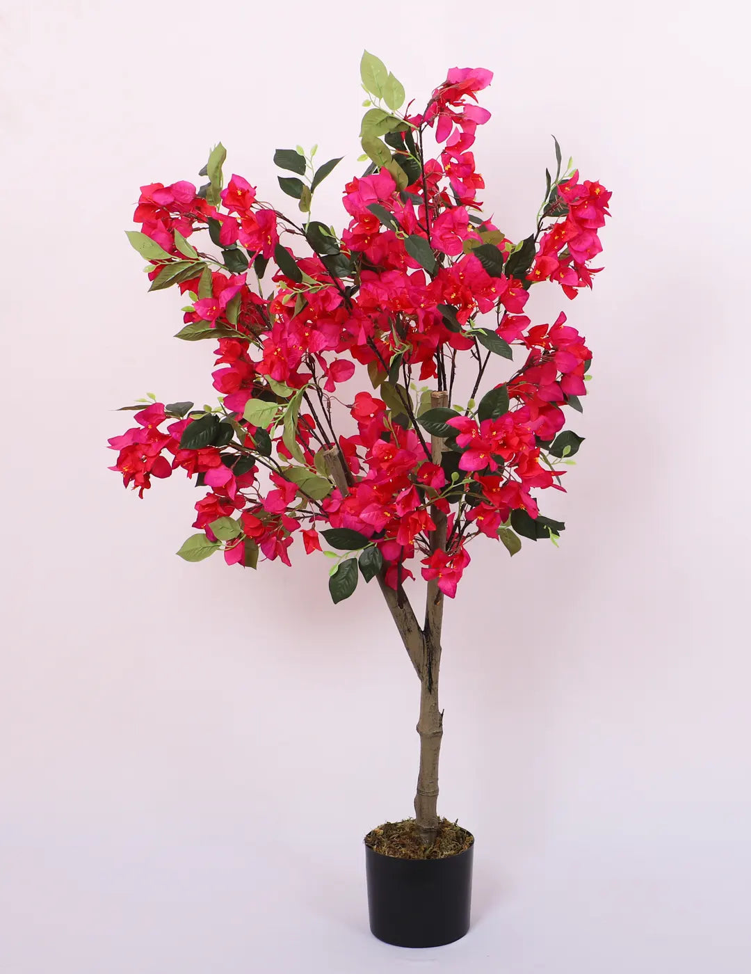4Ft Artificial Bougainvillea Tree, Faux Silk Flower Plant With Pot