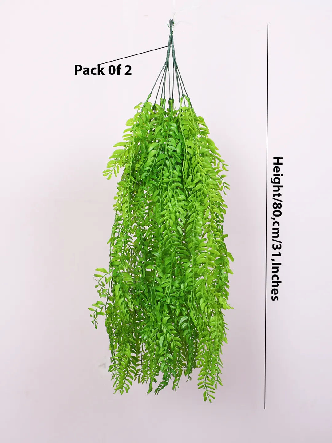 2.6Ft Artificial Hanging Green Creeper Plants Pack of 2