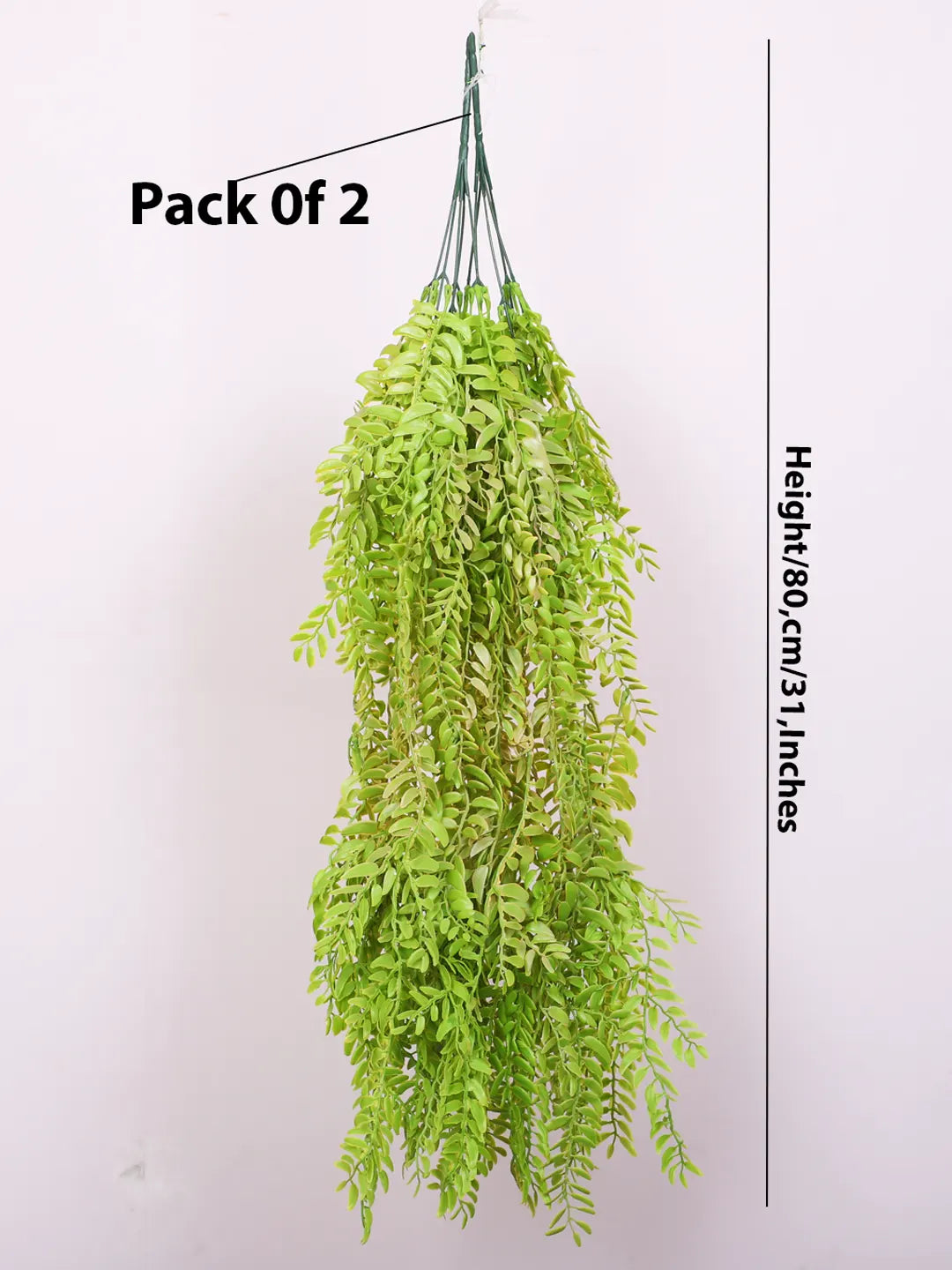 2.6Ft Artificial Hanging Green Creeper Plants Pack of 2