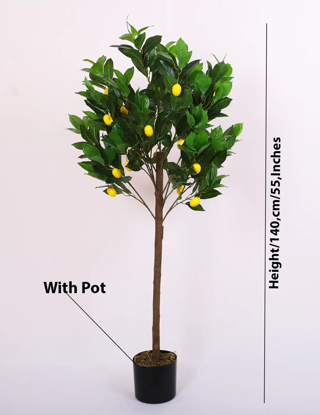 4.5Ft Artificial Lemon Tree Fake Tree with Pot