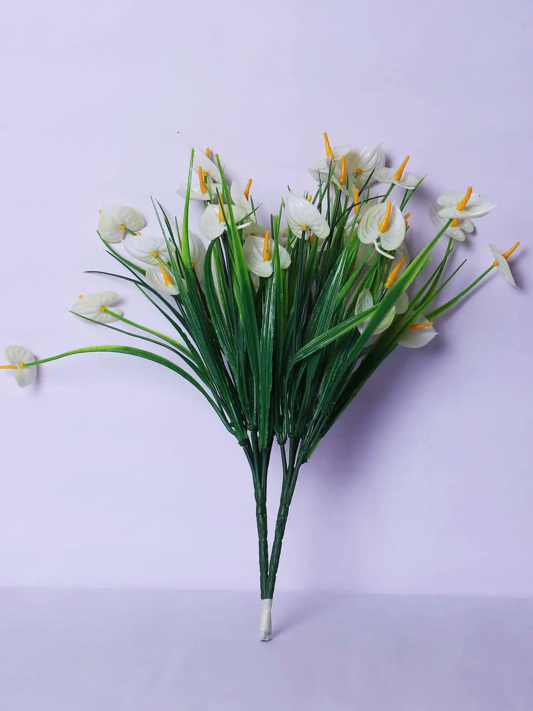 1Ft Artificial Anthurium Flower Plant With Black Pot