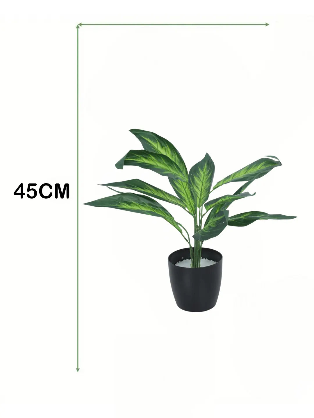 1.6Ft Artificial Dieffenbachia Plants with Black Pot