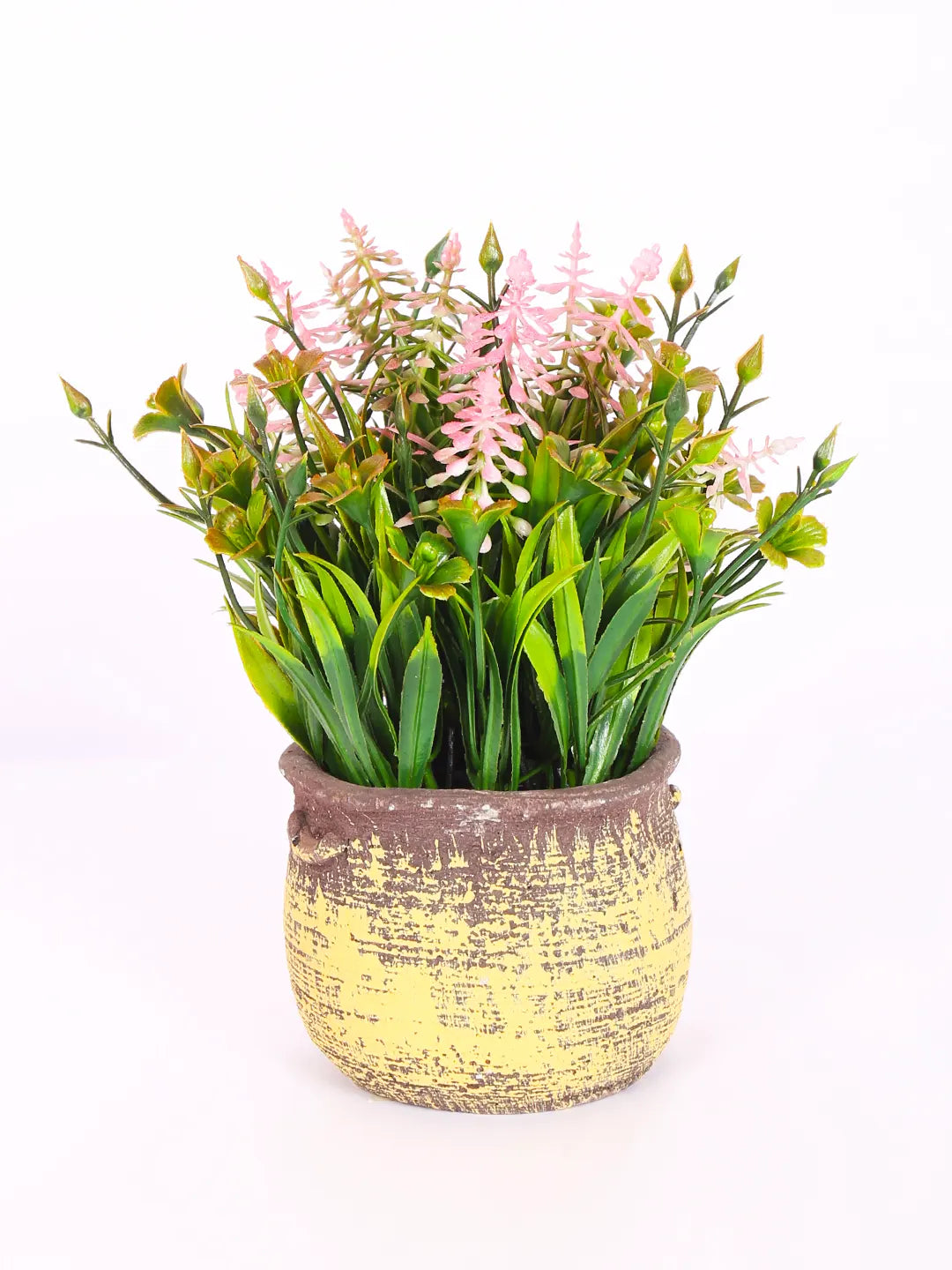 Artificial Flowers Plants Potted Green Bonsai With seremec Pot