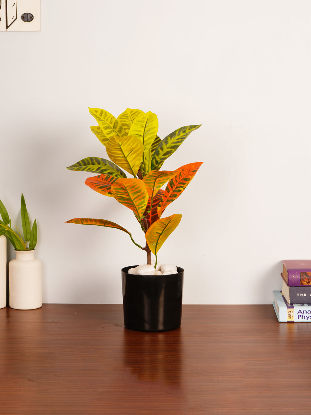 1.6Ft Artificial Croton Plant with Pot