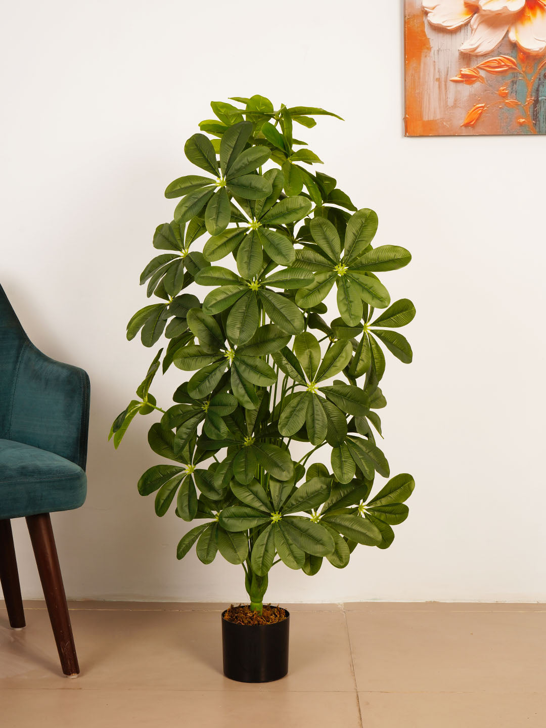 4Ft Artificial Schefflera Plant with Pot