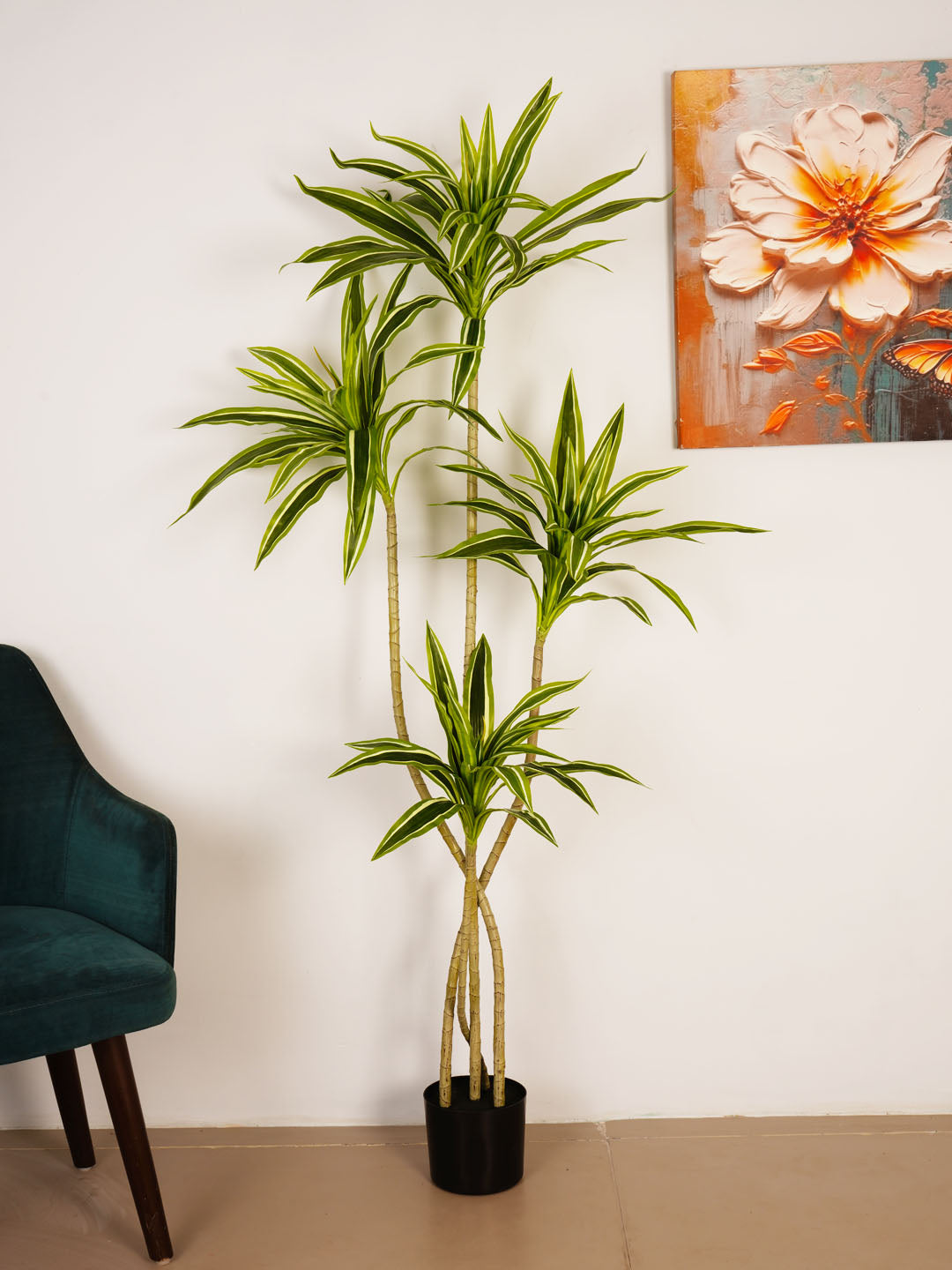 5Ft Artificial Dracaena Plant in Pot