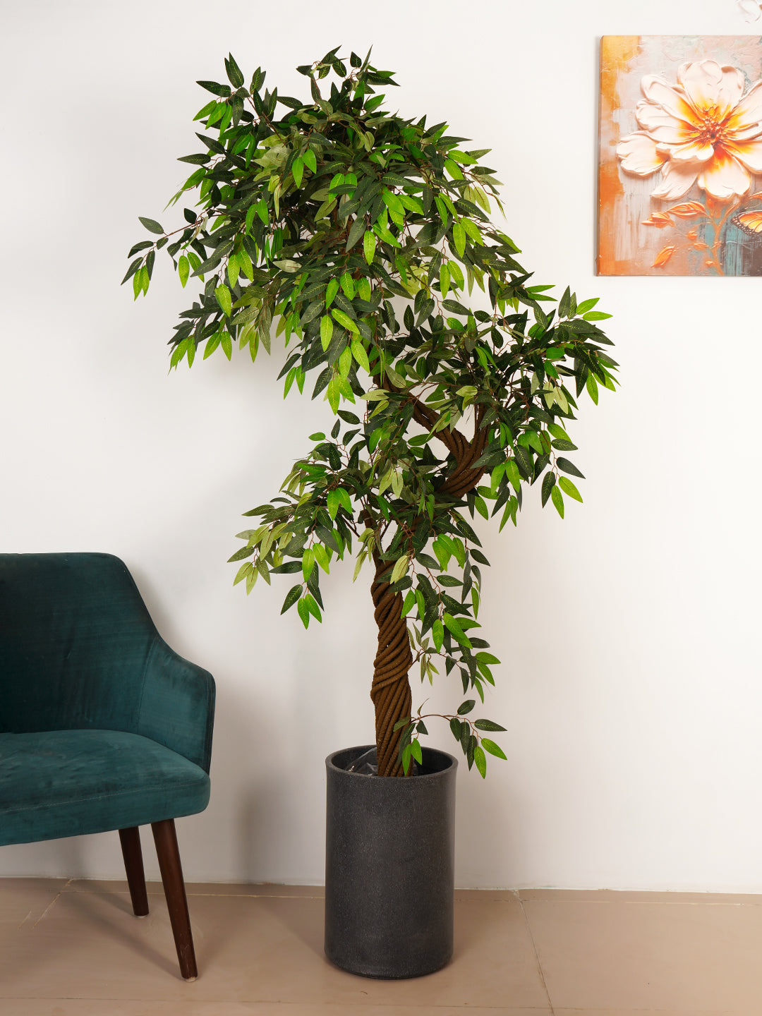 6ft Artificial Twisted Eucalyptus Tree