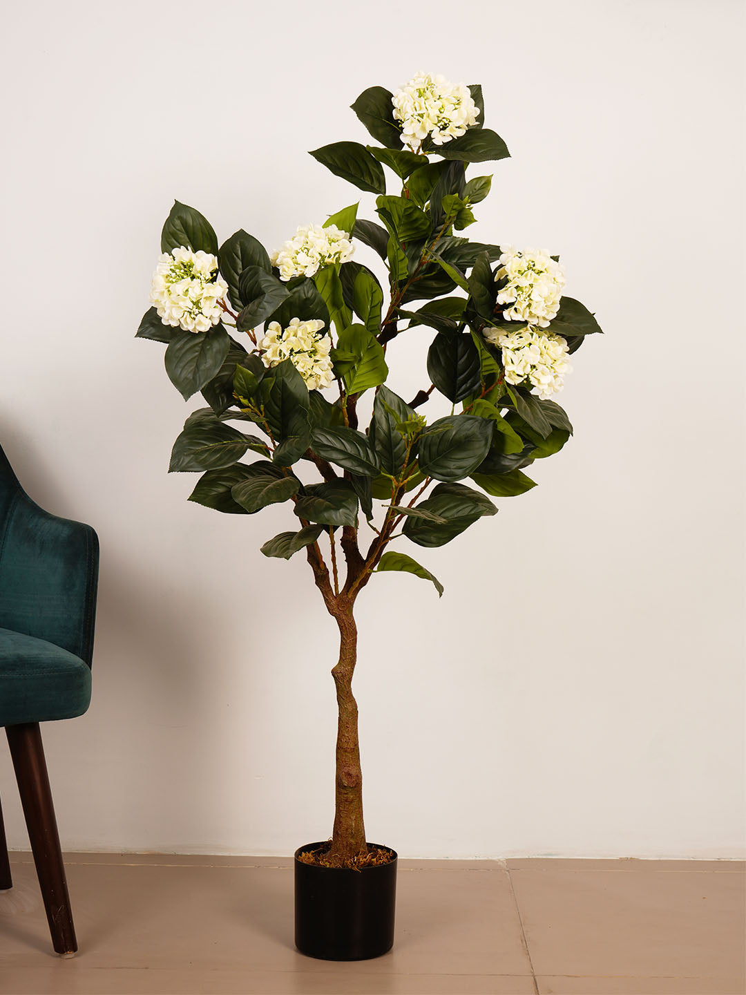 5ft Artificial White Hydrangea Tree