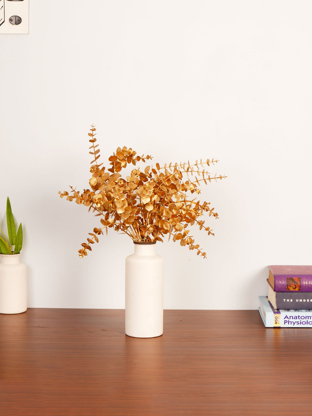 Artificial Gold Sparkle Curly Flower