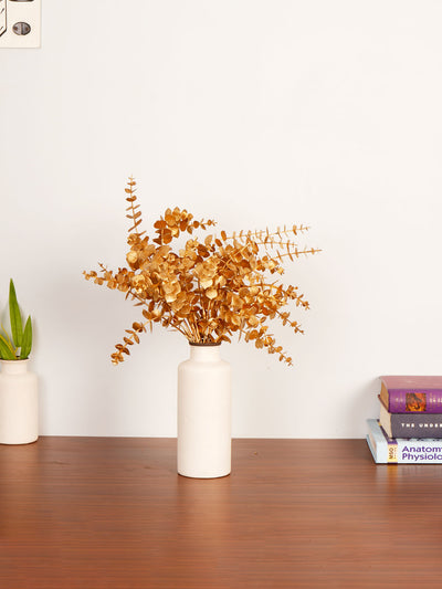 Artificial Gold Sparkle Curly Flower