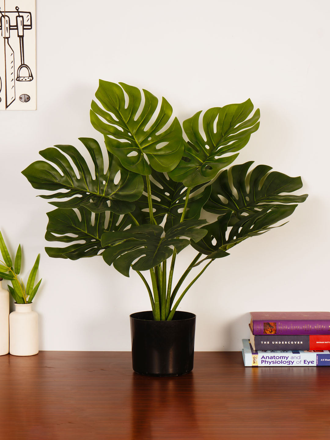 1.8Ft Artificial Monstera Plant in Black Pot
