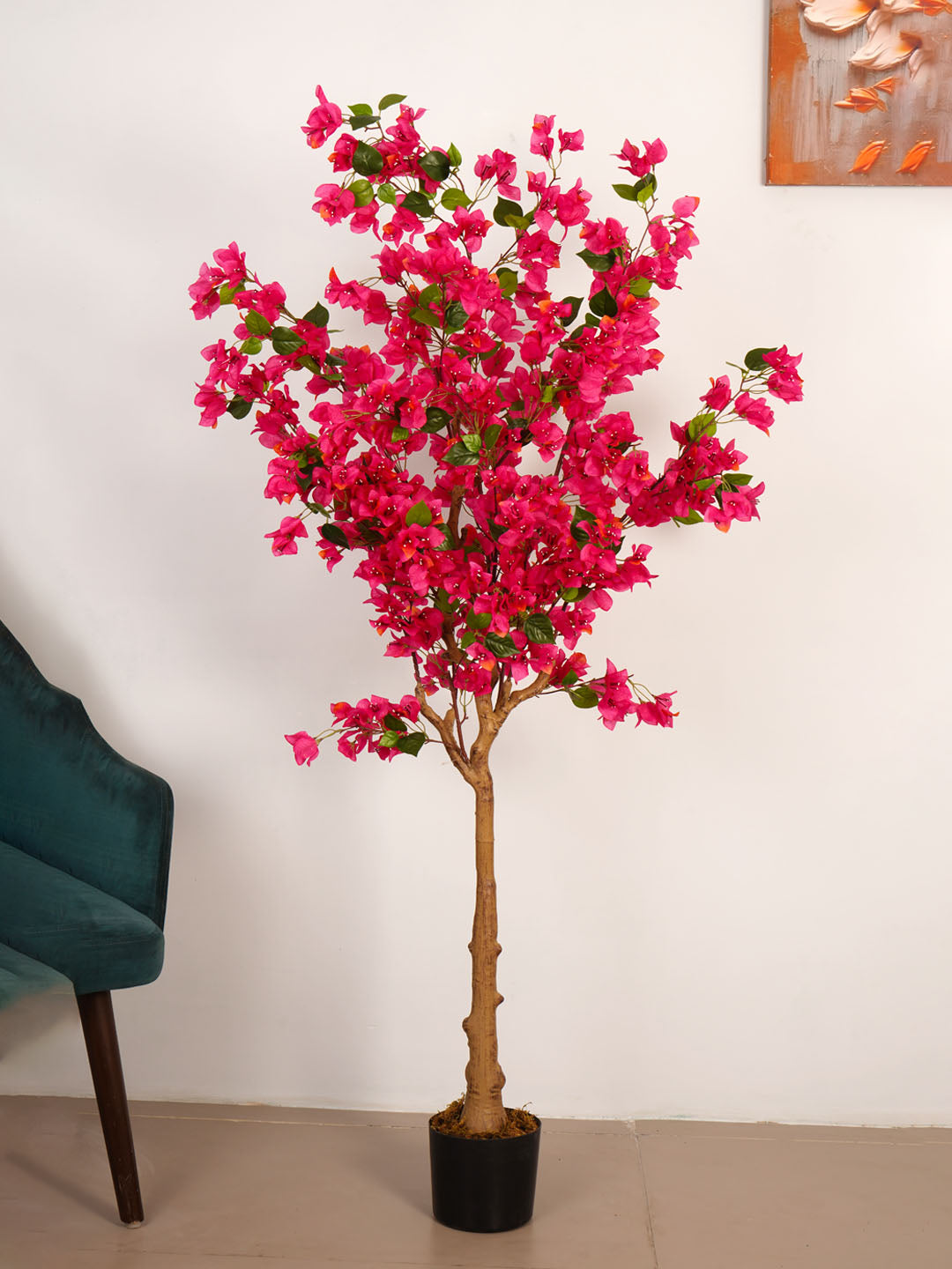 5Ft Artificial Bougainvillea Flowers Tree in Pot