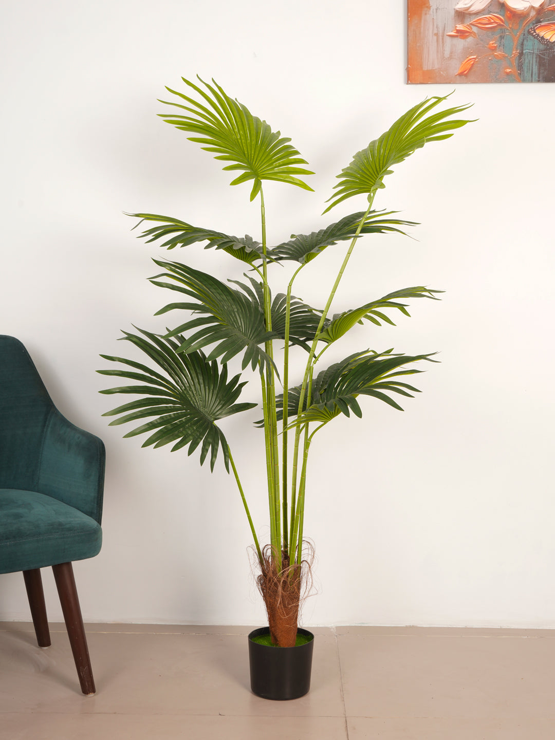 4.1Ft Artificial Palmetto Palm Tree in Pot