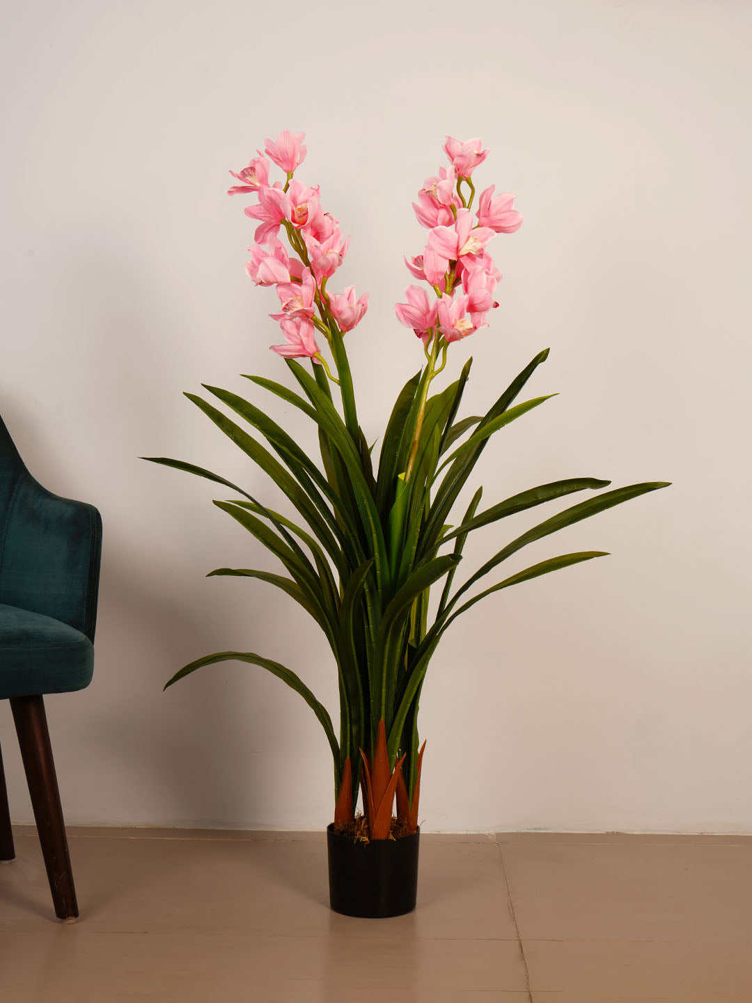 4Ft Artificial Orchid Flowers Tree in Pot