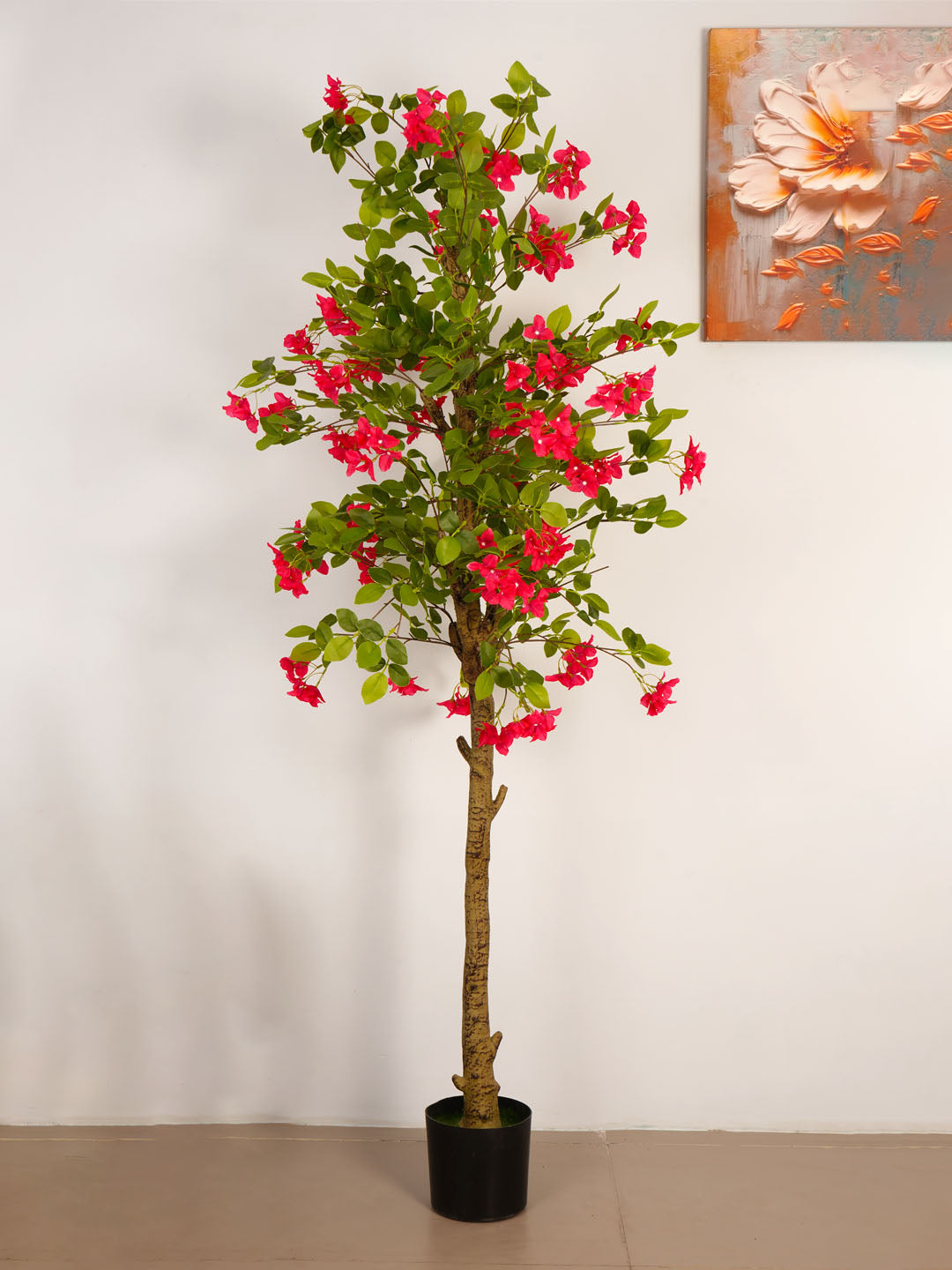 6.5Ft Artificial Bougainvillea Flowers Tree in Pot