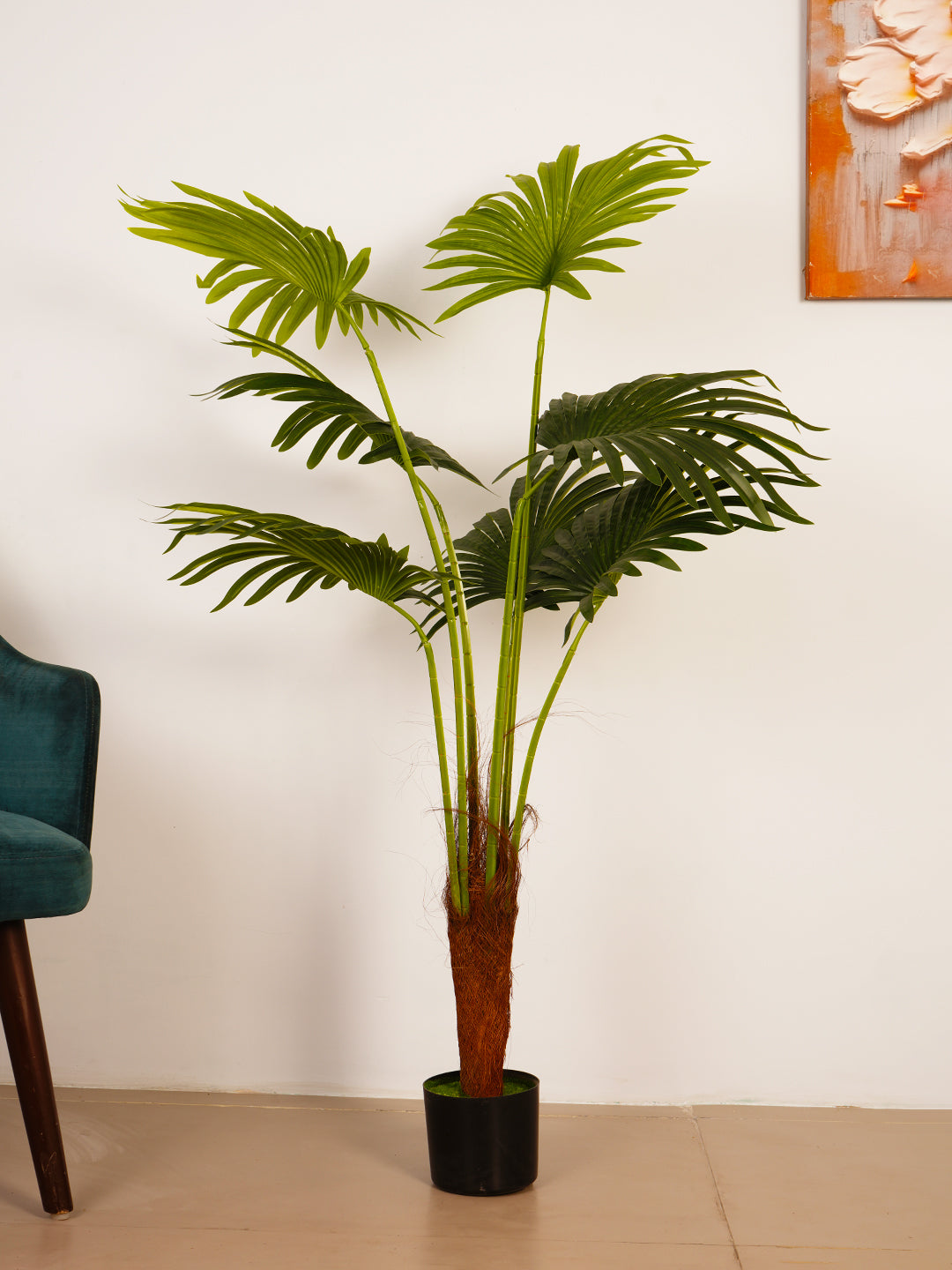 4Ft Artificial Palmetto Palm Tree in Pot