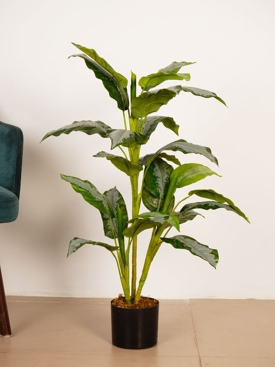 3.1Ft Artificial Dieffenbachia Plant in Pot