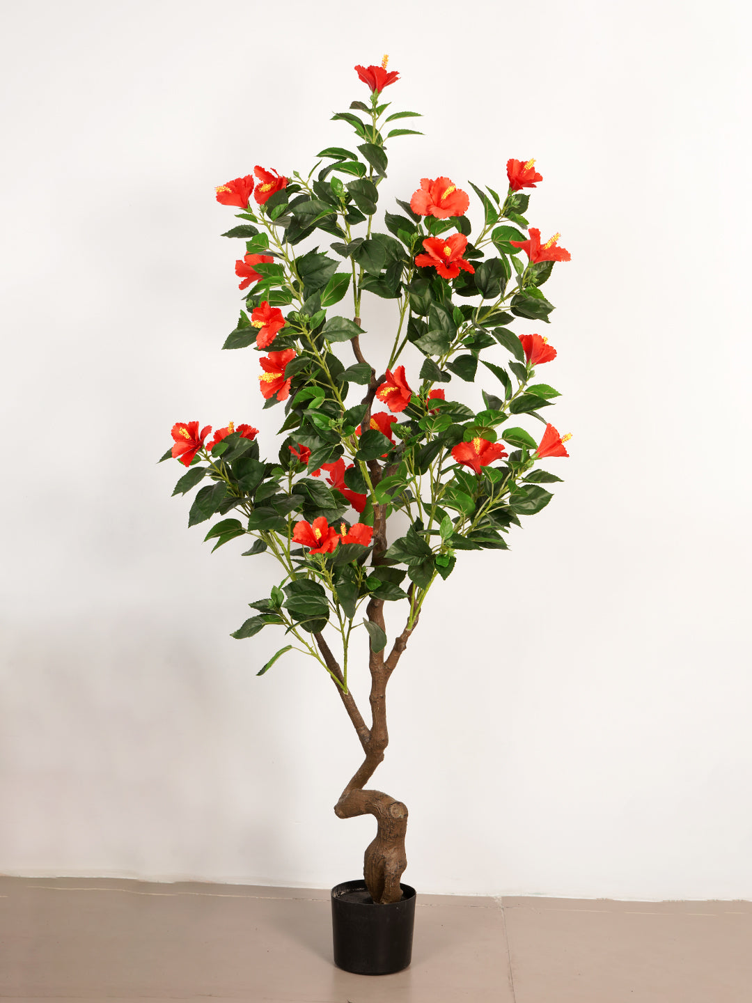 6Ft Artificial Hibiscus Flower Plant with Pot
