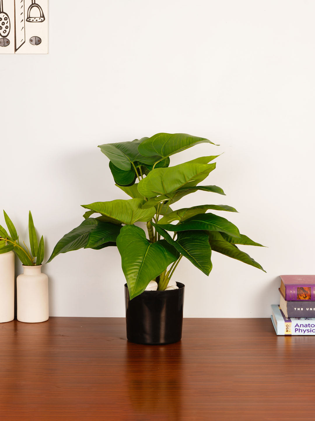 1.8Ft Artificial Philodendron Plant in Black Pot