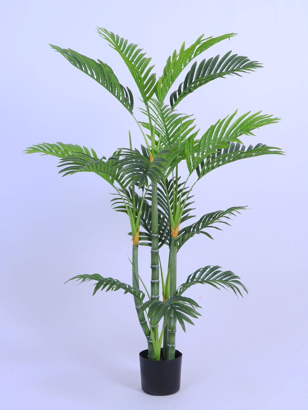 4.3Ft Artificial Golden Areca Palm Plant in Black Pot