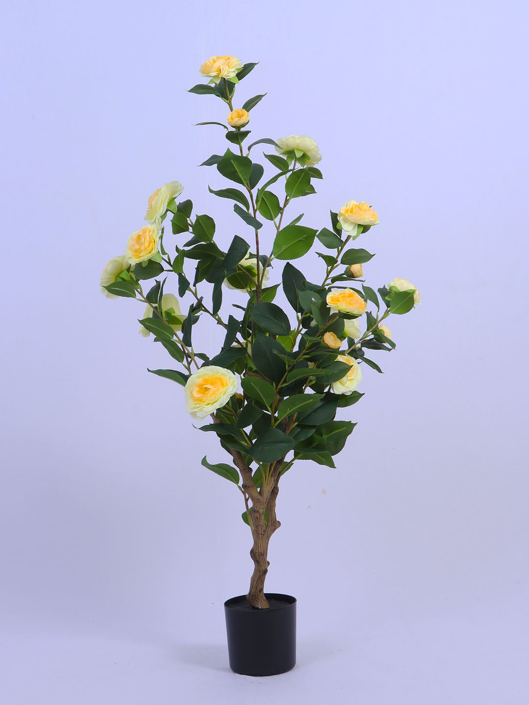 3.6Ft Artificial Camellia Flowers Plant with Pot
