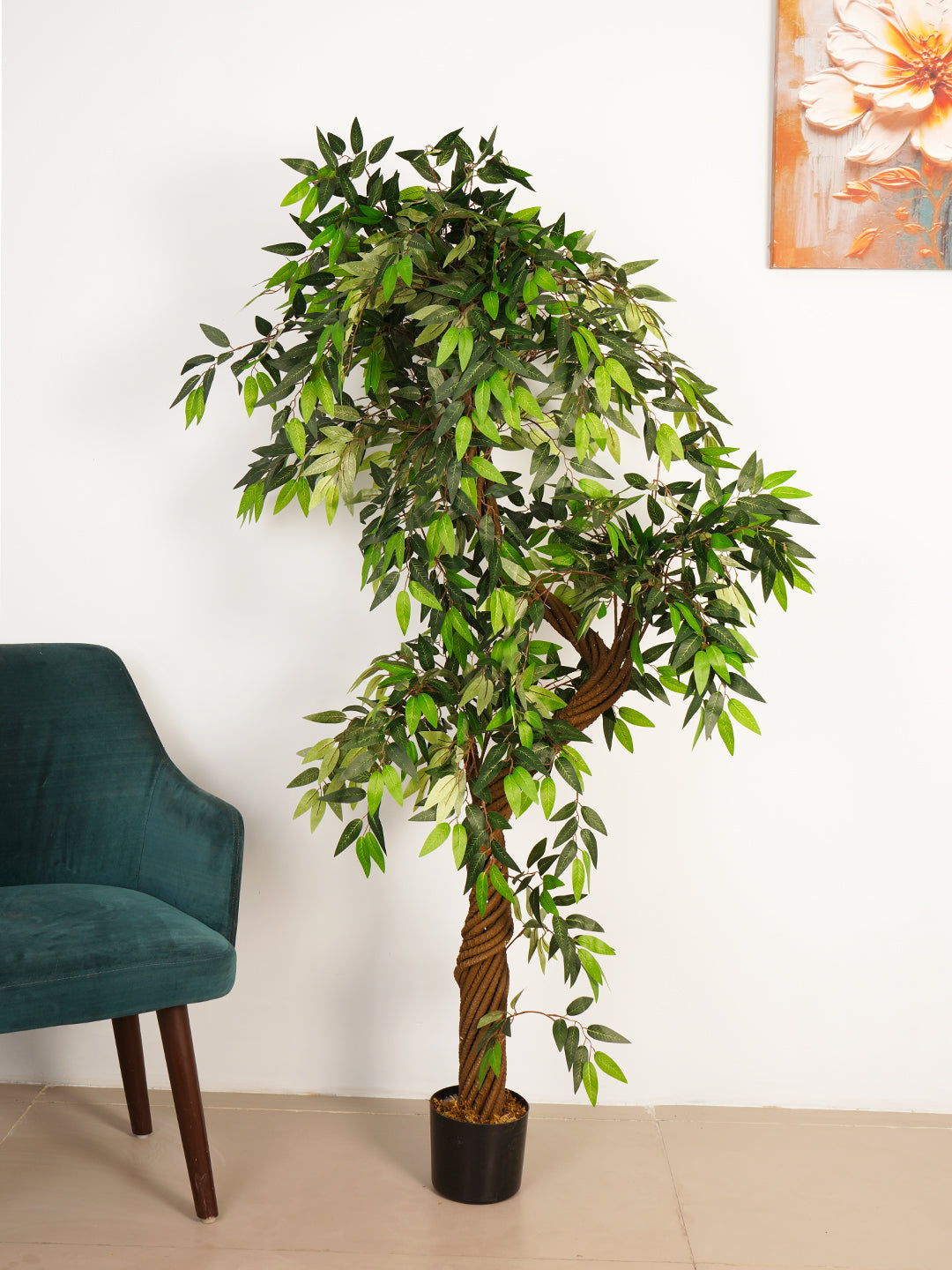 6ft Artificial Twisted Eucalyptus Tree