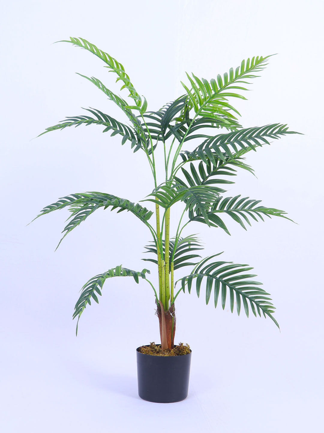 4Ft Artificial Areca Palm Plant in Black Pot